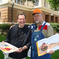 Our guest, John Manders (the guy on the left), at the Dogwood Children's Literacy and Art Festival.